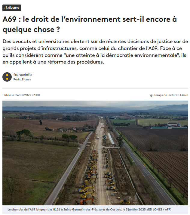 A69 : le droit de l’environnement sert-il encore à quelque chose ?