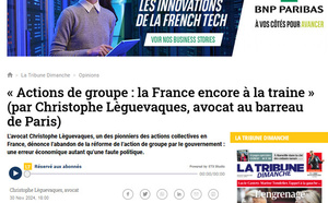 Actions de groupe : la France encore à la traine