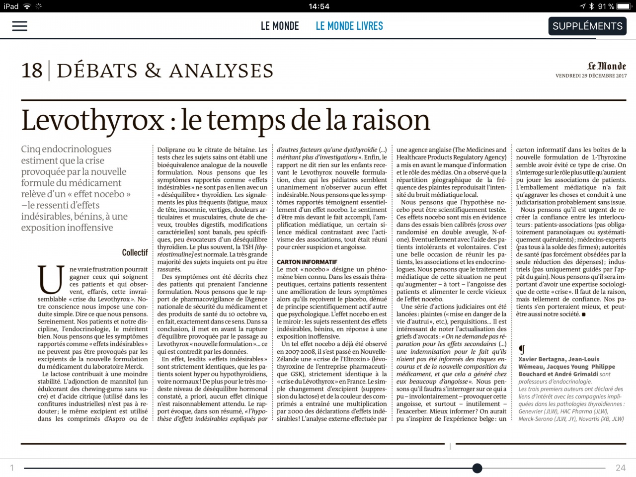 levothyrox article du monde 29122017